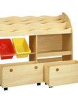 - Learning Station: 3-Tier Bookshelf & Toy Organiser Keezi Baby & Kids > Kid's Furniture