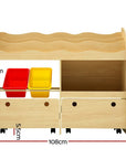 - Learning Station: 3-Tier Bookshelf & Toy Organiser Keezi Baby & Kids > Kid's Furniture