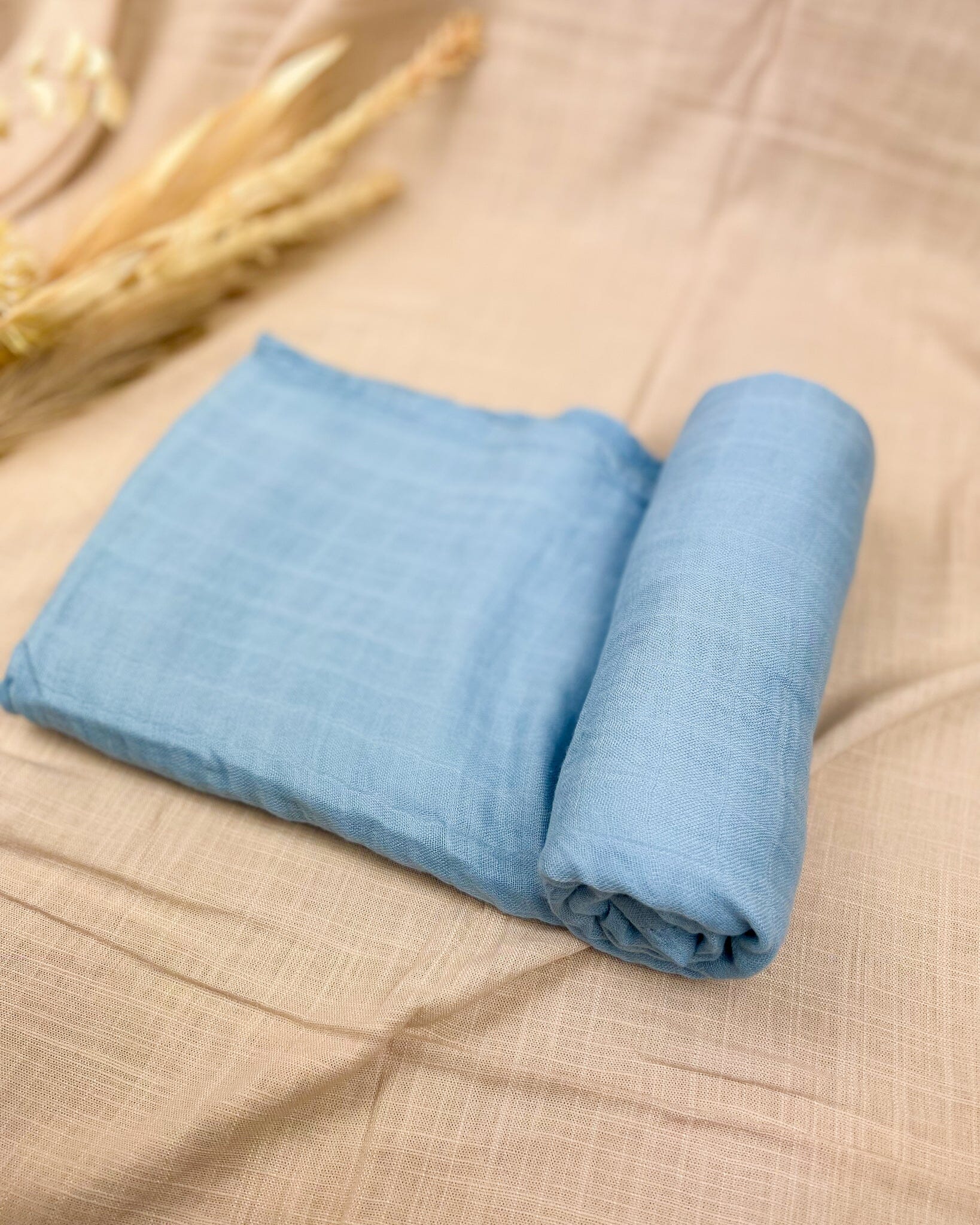 Muslin Swaddle - Blue Swaddling & Receiving Blankets Storkke 
