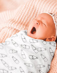 - Organic Cotton Swaddle - Milk Bottle Storkke Swaddling & Receiving Blankets