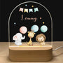 - Personalised Acrylic LED Night Light - Birthday Animals Baby Stork Night Light