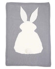 Personalised Soft Bunny Blanket Baby Gift Sets Storkke Grey 