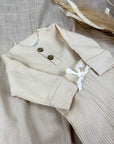 Ribbed Long Sleeve Set - Size 0-3 months Storkke Cream 