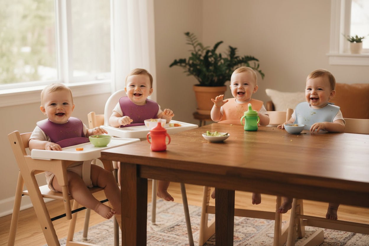 - Silicone Catch-All Bib – BPA-Free Adjustable Baby Feeding Bib | Baby Stork Storkke Bibs