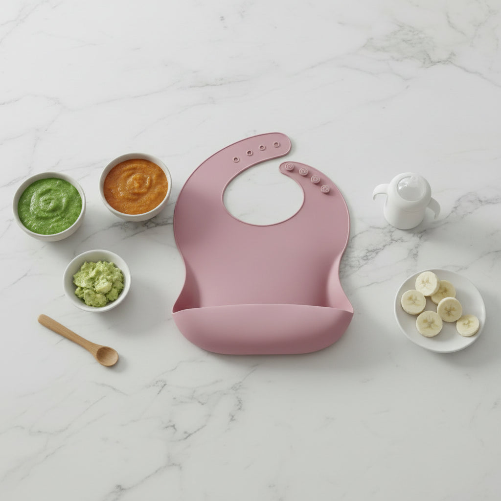 - Silicone Catch-All Bib – BPA-Free Adjustable Baby Feeding Bib | Baby Stork Storkke Bibs