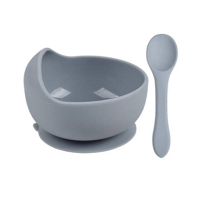 Silicone Bowl &amp; Spoon - Multiple Colours Baby &amp; Toddler Food Storkke 