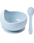 Silicone Bowl & Spoon - Multiple Colours Baby & Toddler Food Storkke Sky Blue 