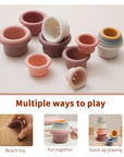 Silicone Stacker Cups - Multiple Colours Sorting & Stacking Toys Storkke 