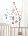 - Skyward Dreams Hot Air Balloon Mobile - Blue Baby Stork Baby Mobile