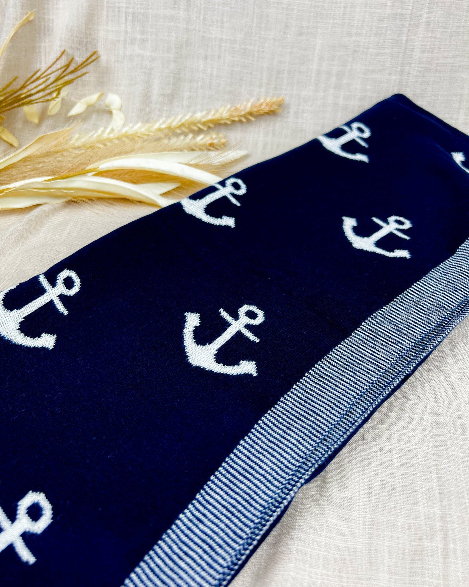 Soft Knit Anchor Blanket Swaddling & Receiving Blankets Storkke 