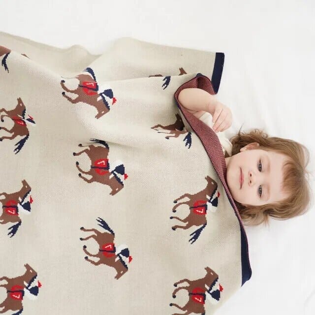 Soft Knit Horse Blanket Swaddling &amp; Receiving Blankets Storkke 