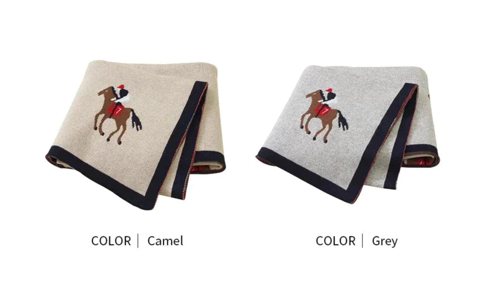 Soft Knit Horse Blanket Swaddling &amp; Receiving Blankets Storkke 