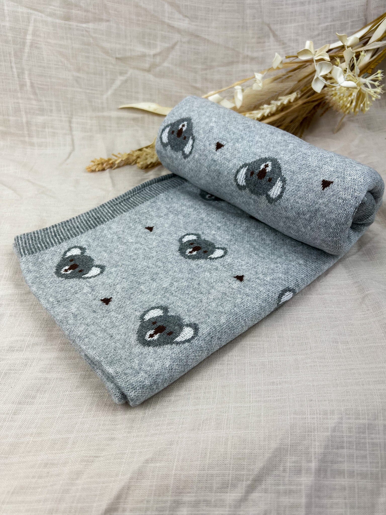 Soft Knit Koala Blanket Swaddling &amp; Receiving Blankets Storkke 