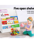 - Tower of Tales: 5-Tier Kids’ Bookshelf for a World of Reading in Wood in White Keezi Baby & Kids > Kid's Furniture