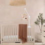 - Wooden Cot Arm - White Cloud Design Baby Stork Baby Mobile